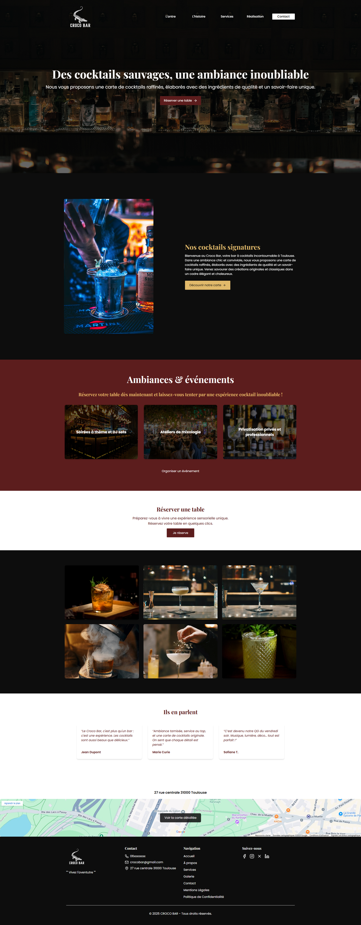 Site Vitrine - Modèle Commerçant / Profession Libérale