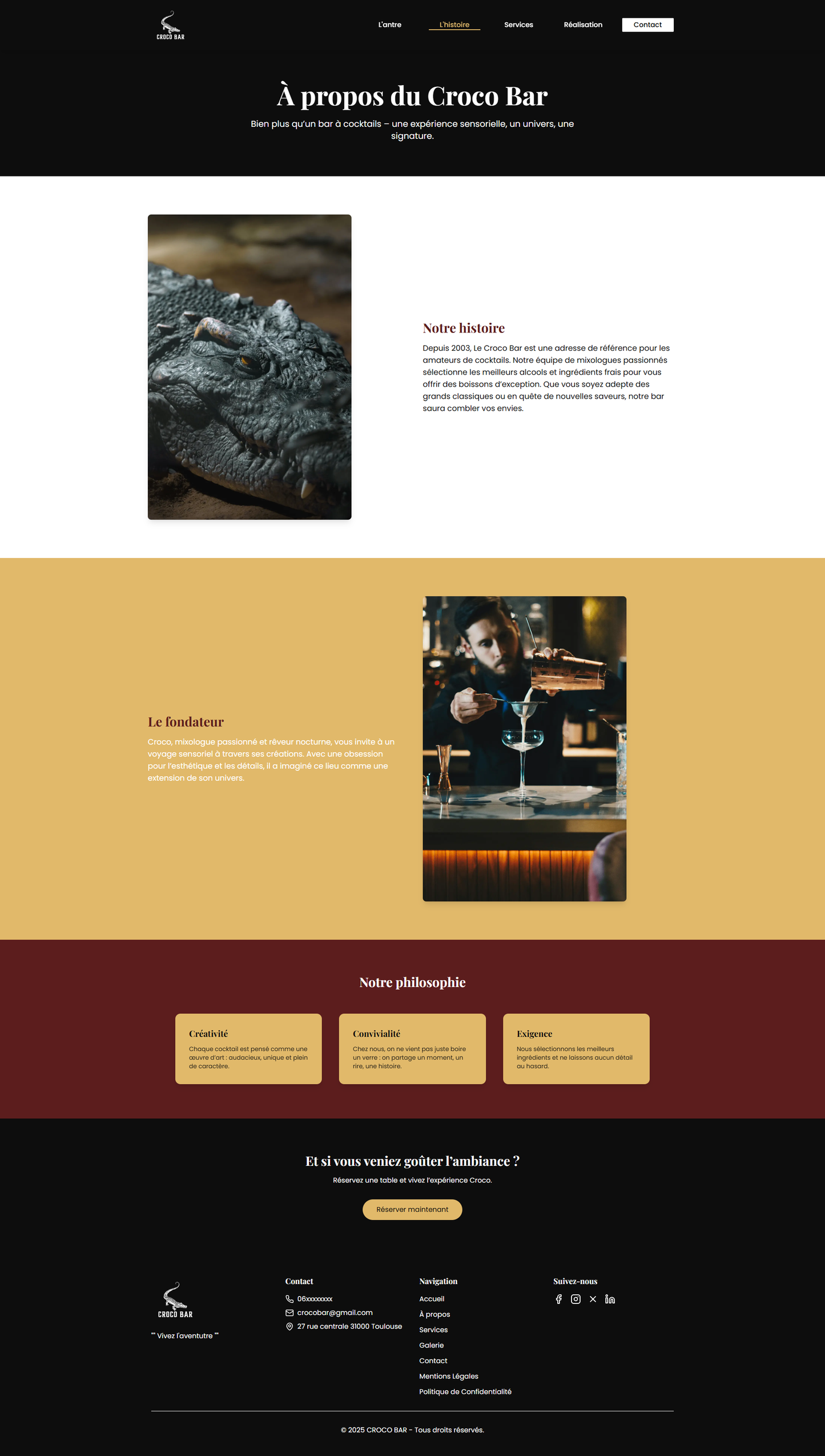 Site Vitrine - Modèle Commerçant / Profession Libérale