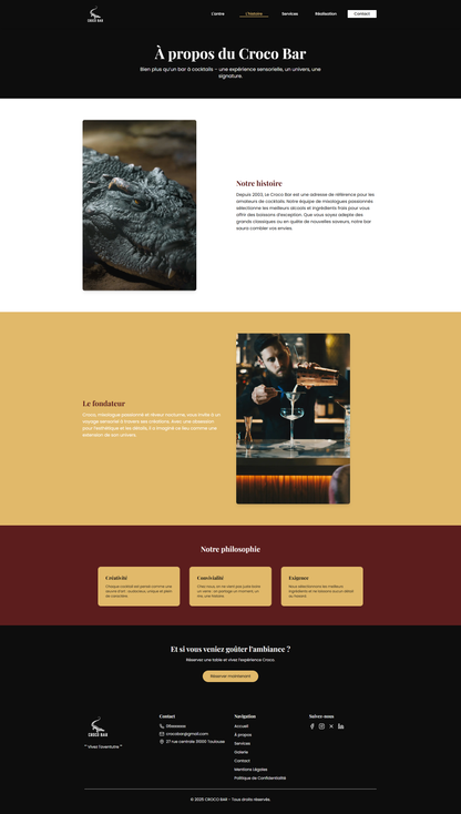 Site Vitrine - Modèle Commerçant / Profession Libérale