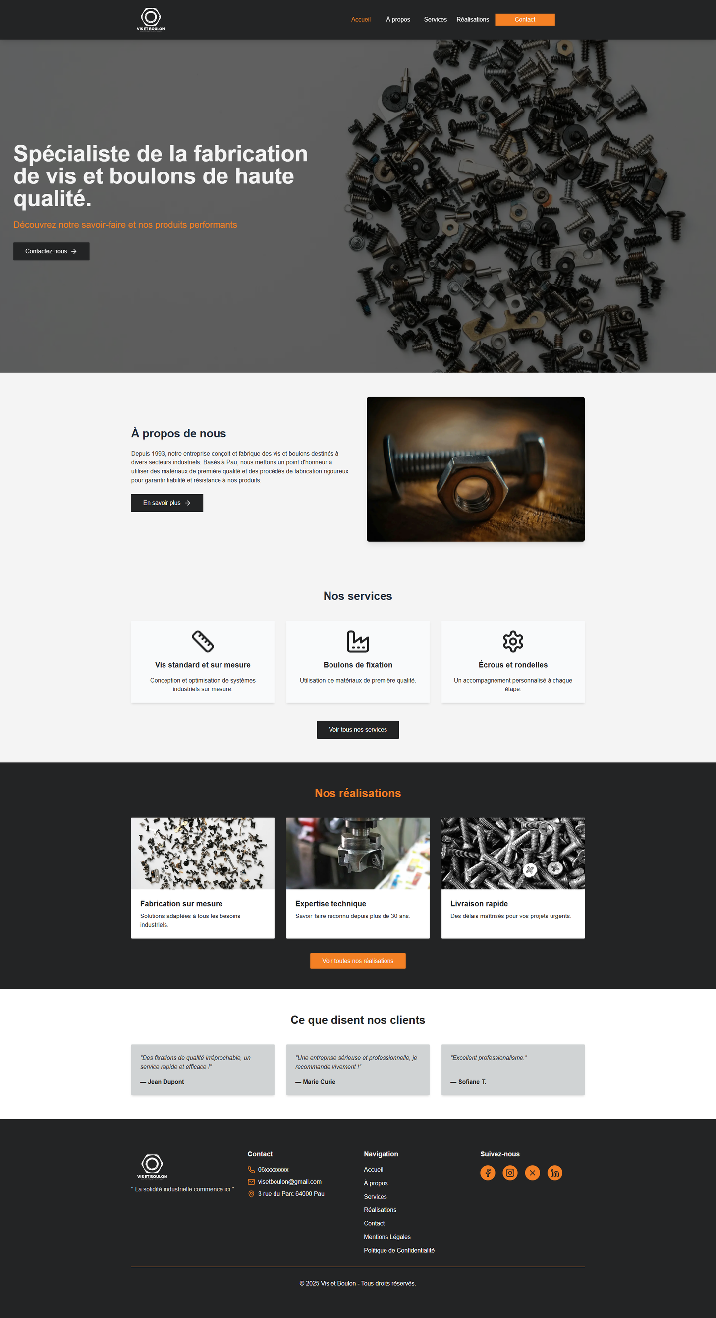 Site Vitrine - Modèle TPE / PME