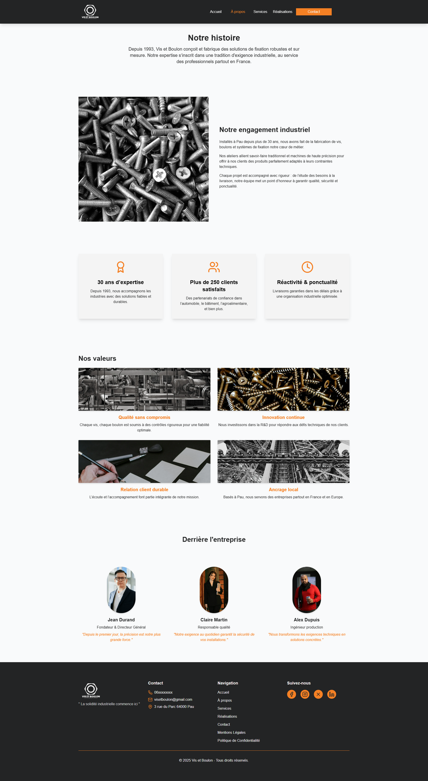 Site Vitrine - Modèle TPE / PME