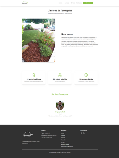 Site Vitrine – Modèle Artisan